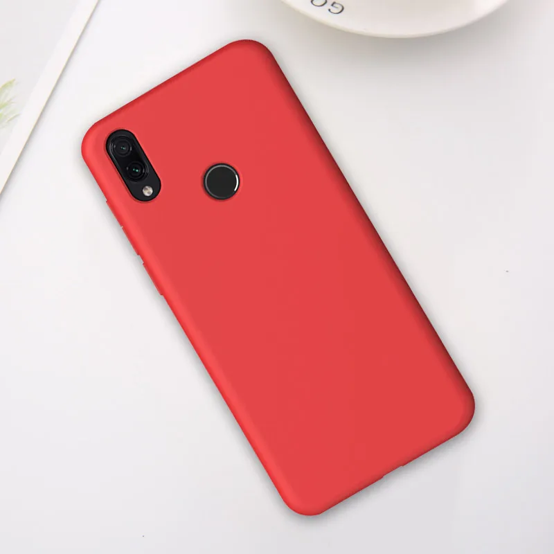 Red Жидкий силиконовый чехол для Xiao mi Red mi 7 Note 7 6 K20 Pro, мягкий чехол для Xiaomi mi 9 mi 8 Lite mi 9 SE 6X A2 Explorer - Цвет: Red