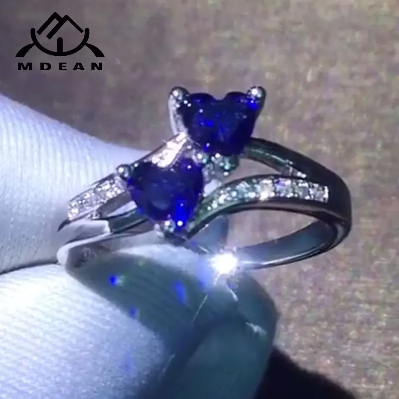 Обручальное кольцо MDEAN из белого золота для женщин обручальное в форме сердца