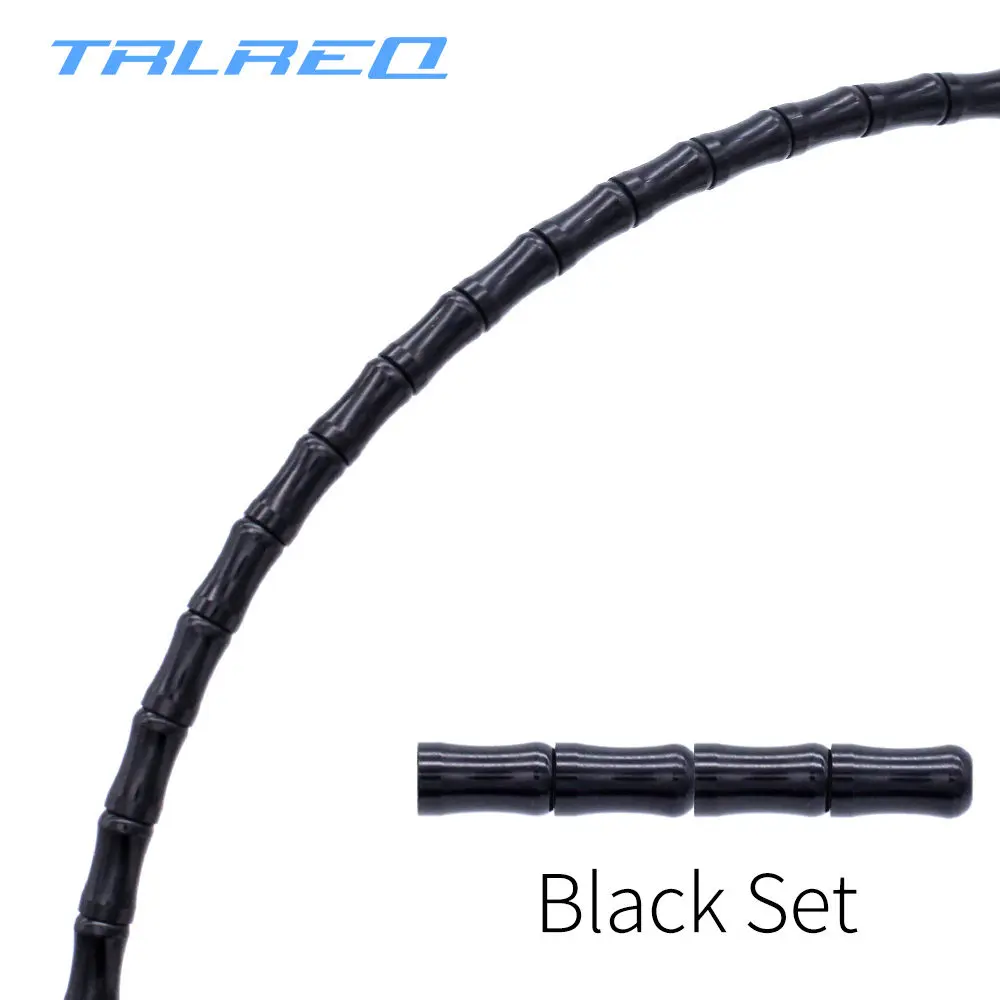black TRLREQ 1,9 метров велосипедный тормоз для 14 16 20 дюймов складной велосипед MTB дорожный 700C рыбья кость тормозной трос Сверхлегкий ЧПУ - Цвет: black