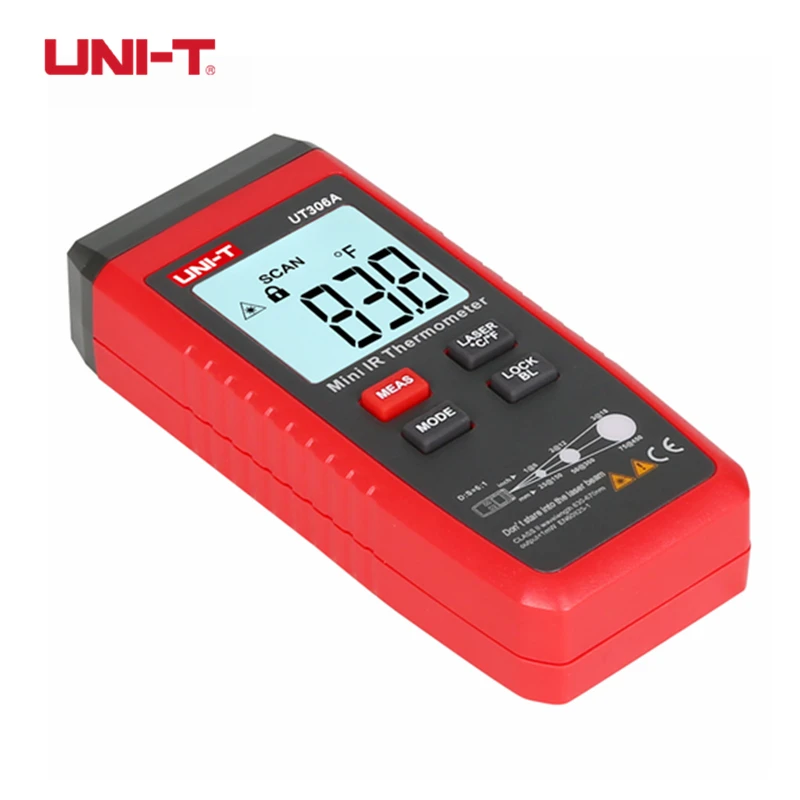 UNI T UT306A мини ЖК дисплей инфракрасный термометр для измерения температуры 35 ~ 300C