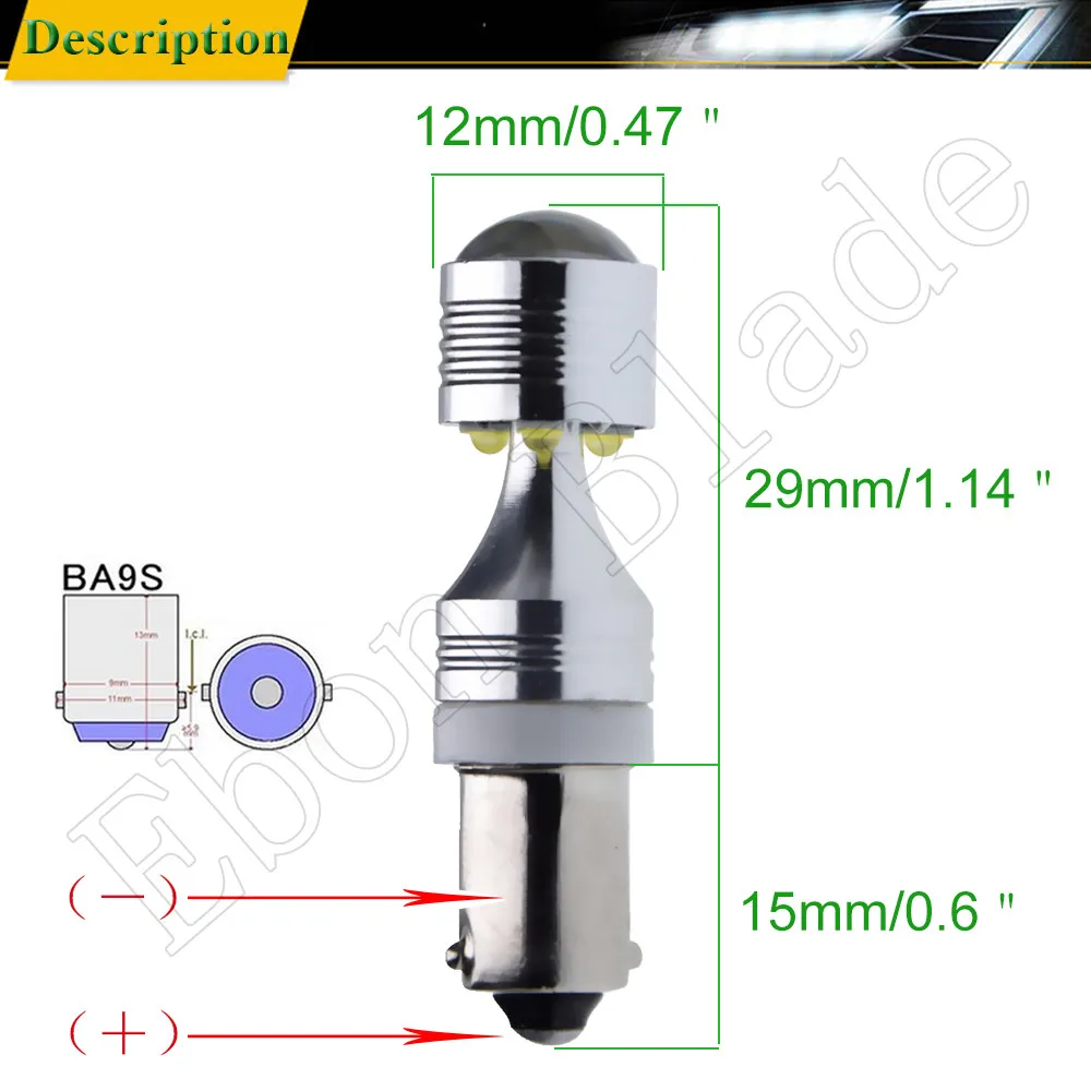 Piar БЕЛЫЙ BA9S BAX9s H6W BAY9S H21W XBD 30 Вт Автомобильный светодиодный проектор Объектив Canbus лампа индикатор обратная сторона светильник без ошибок 12 В DC