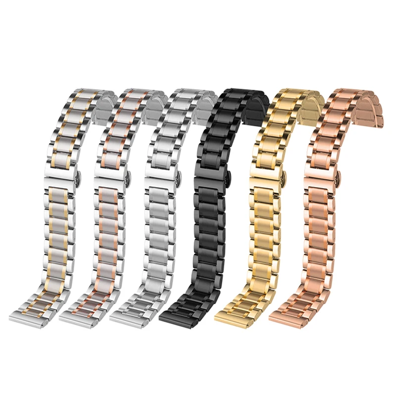 Ремешок из нержавеющей стали для наручных часов металлический браслет бабочка