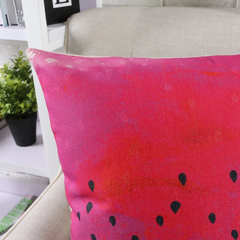 Чехол на подушку винтажная цветная Подушка с изображением кактуса в натуральном