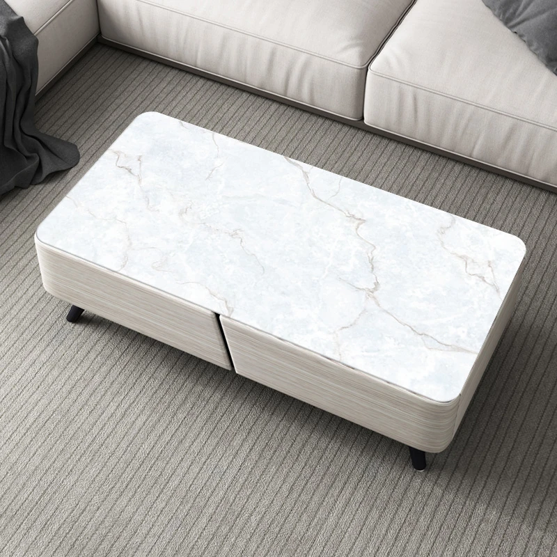 Nordic ins imitation marble thickened tablecloth pvc waterproof oil-proof Anti-scalding No-clean Dali pattern coffee table mat | Дом и сад