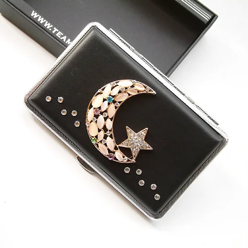 Женский Расширенный чехол для сигарет moon star Супер автоматический держатель