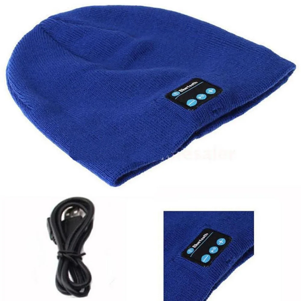 Музыкальная мягкая теплая шапка со стереогарнитурой беспроводная гарнитура без