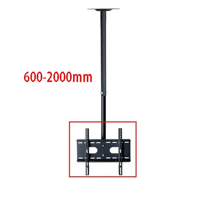 Height 200cm 360 градусов 60-2000 мм Регулируемая высота 3"-60" потолочный кронштейн для телевизора светодиодный держатель для ЖК-монитора Макс. VESA 600x400 мм загрузка 25 кг - Цвет: Height 200cm