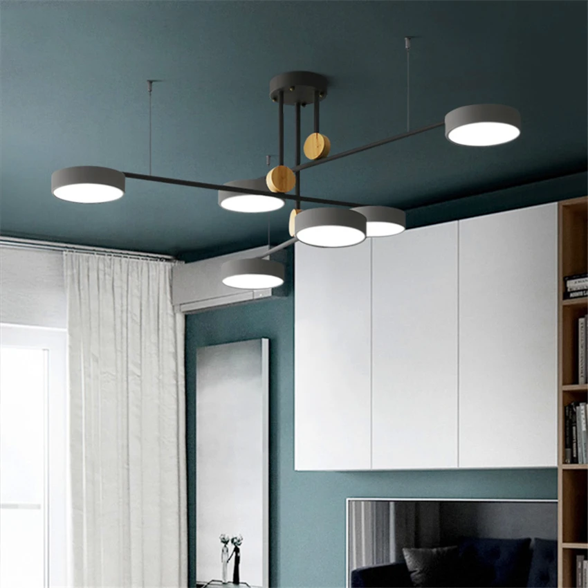 Современные светодиодные люстры роскошные подвесные лампы вращающиеся для