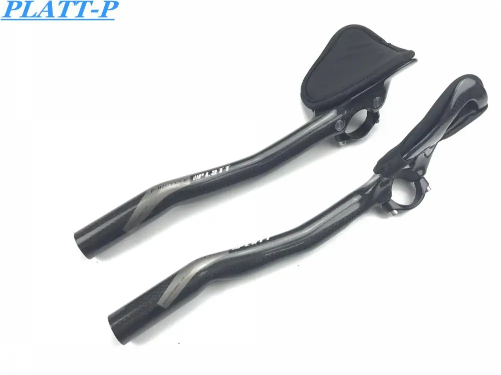 

New PLATT Red road bike trial triathlon full carbon fibre bicycle extended TT style rest handlebars lightest Free ship