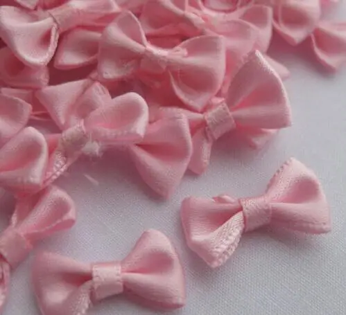 PINK CNCRAFT 50 шт. ручной работы DIY небольшой полиэстер атласная лента галстук-бабочка Свадебный скрапбукинг украшения ремесла аксессуары украшения - Цвет: PINK