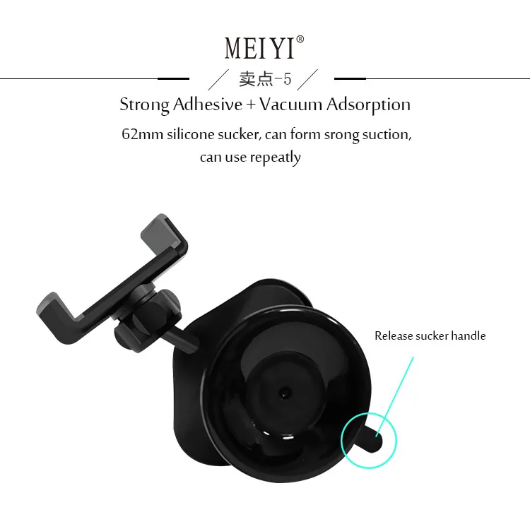 MEIYI 360 градусов вращающийся Автомобильный кронштейн держатель подставка Универсальный держатель для телефона iPhone X 8 7 6s 6 plus в течение 5,5''