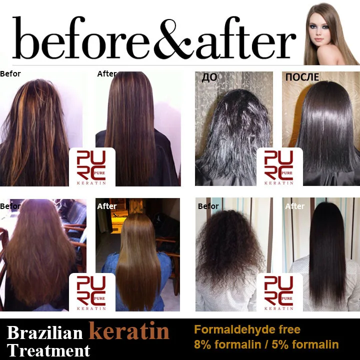 Бразильский кератин для выпрямления волос лечение 300 мл и очищающий шампунь