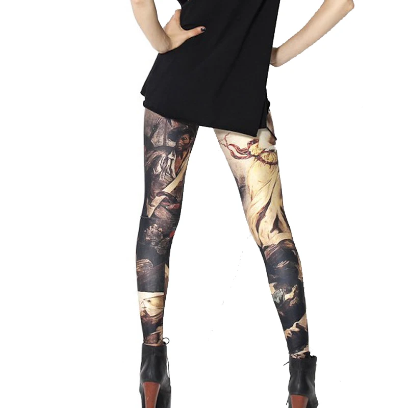 Palicy Leggings Women's Punk Style High Waist Leggings 3D Digital Print Pants Women New Design Elasticity Trousers