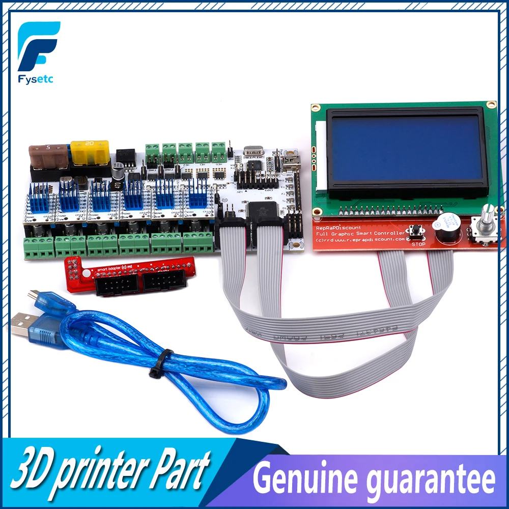 Румба плюс материнская плата + доска Поддержка 3 шт. экструдер 12864 ЖК дисплей