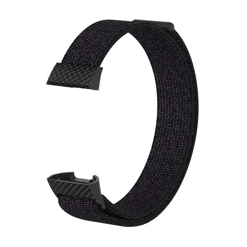 Нейлоновый ремешок Correa для Fit bit Fitbit Charge 3 Band умный фитнес-браслет спортивные часы Pulsera наручные браслеты аксессуары - Цвет: Black