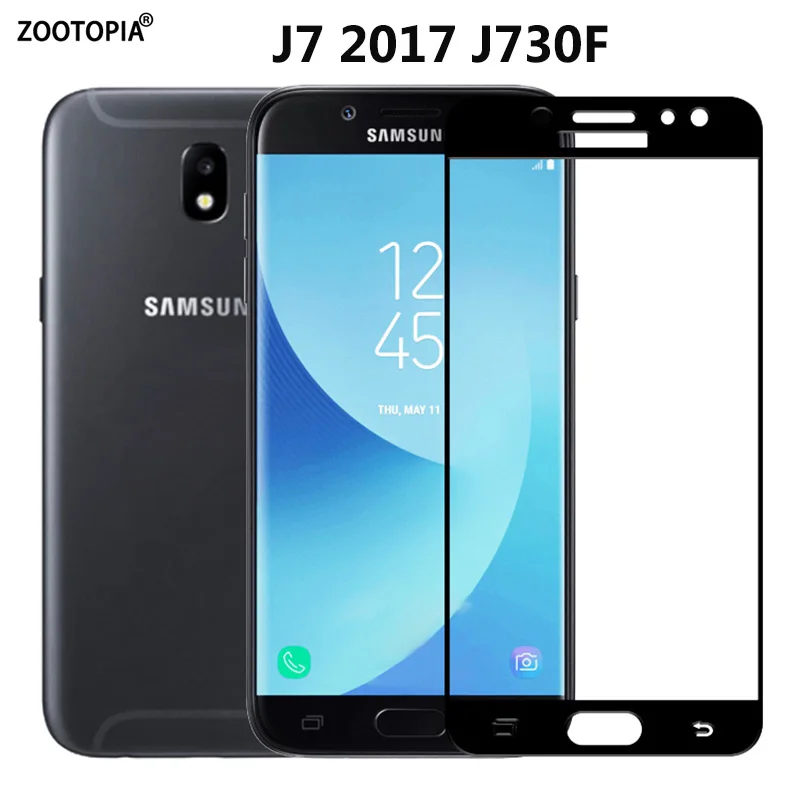 Для Samsung Galaxy J7 2017 стеклянная пленка J730 Защитная для экрана стекло Temepred 3D полная