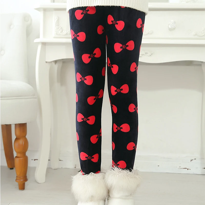 Зимние теплые бархатные леггинсы для малышей повседневные девочек Детские