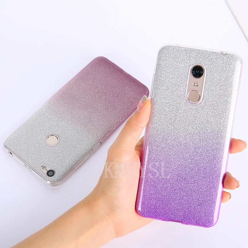 Блестящий Мягкий чехол для Xiao mi Red mi Note 6 Pro 6A 5A 5 Plus 4X S2 mi 8 Lite mi 8 SE mi A2 A1 5X 6X mi x 2S Блестящий градиентный чехол