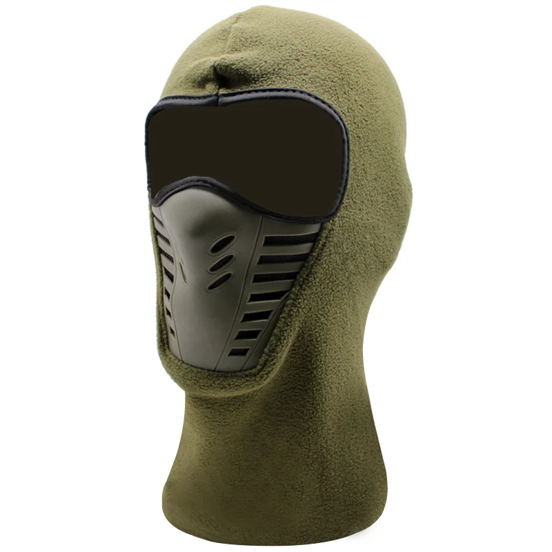 Green Facek Mask Наружная Спортивная мотоциклетная маска для лица, Балаклавы, зимняя теплая маска для лица на шею, Лыжный велосипед, ветрозащитная велосипедная маска для лица - Цвет: Green Facek Mask