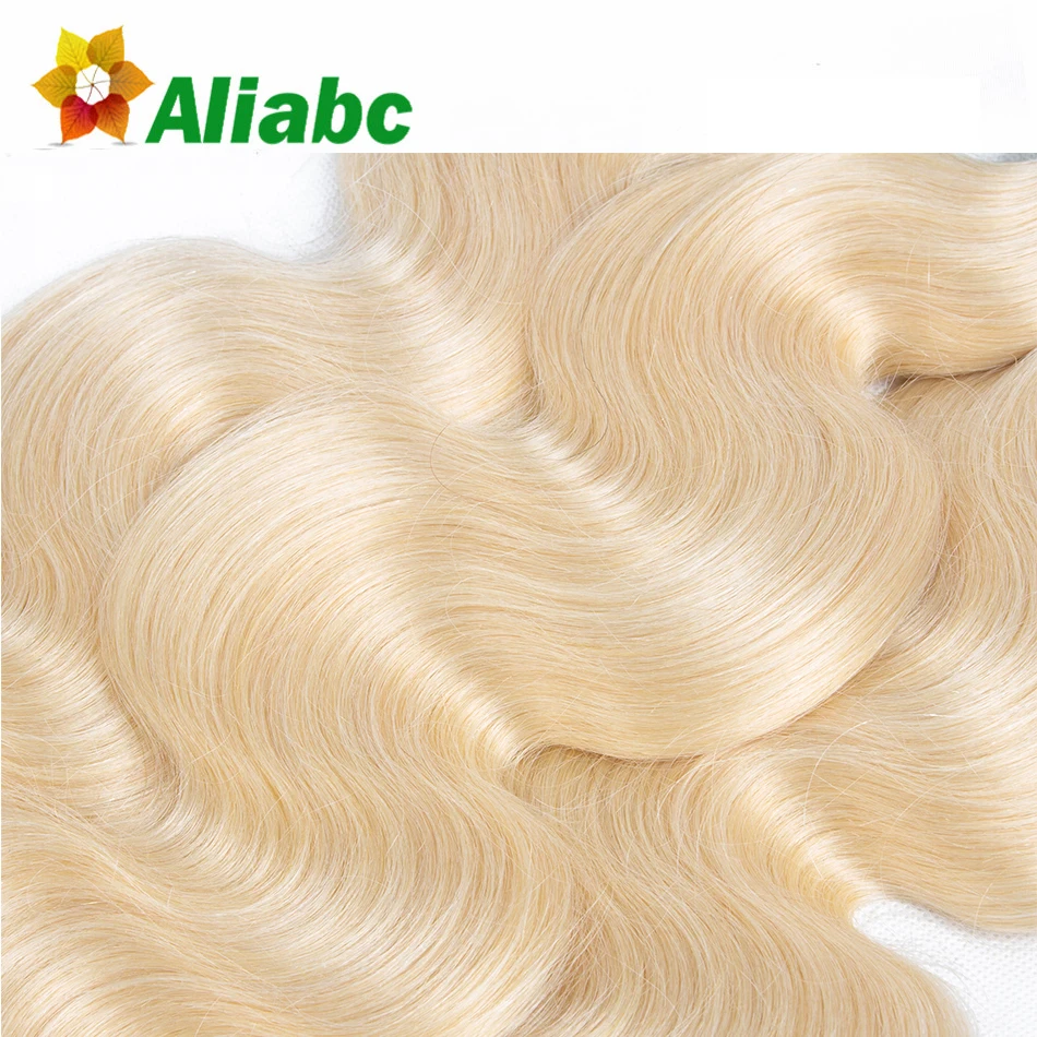 Aliabc Brazilian Body Wave 100% Human Hair Weave Bundles 1 Pcs Non Remy 613 Blonde 10-26 Inch Extensions Free Shipping | Шиньоны и