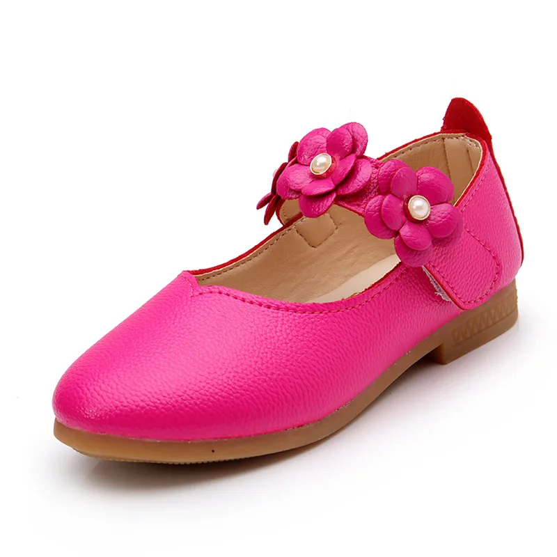 New Spring Autumn Kids Girl Casual Shoes Sneakers Girls Leather Children Flowers Princess Party 21-36 | Детская одежда и обувь