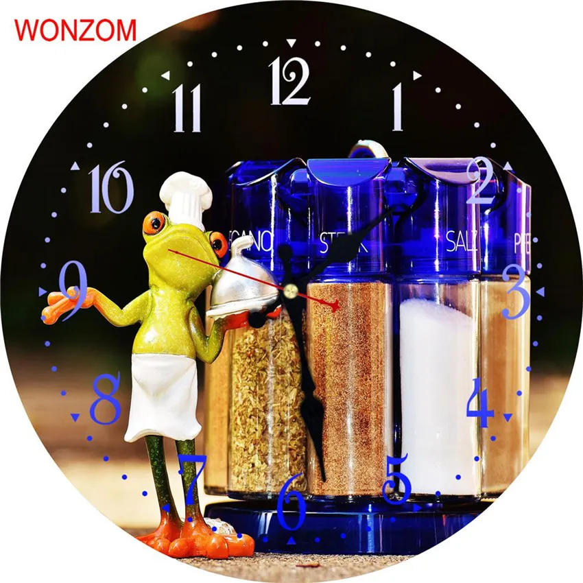 Современные большие настенные часы WONZOM с тихим тигровым тигром Настенный декор