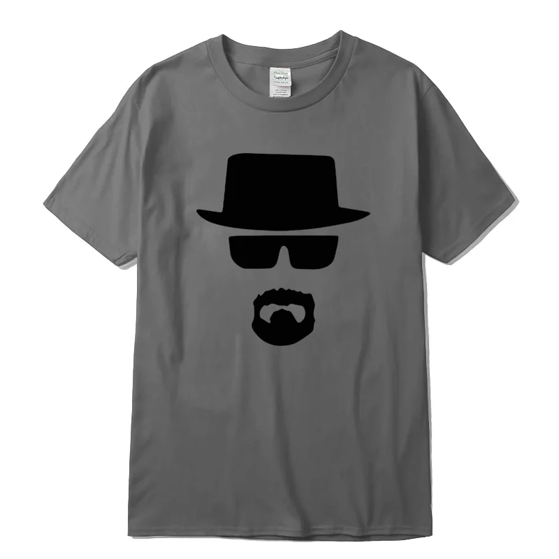 Для мужчин fashionTopQuality100% хлопок Гейзенберга смешно принт Для мужчин футболка Повседневная коротким рукавом Для мужчин s Футболка модная крутая футболка для Для мужчин