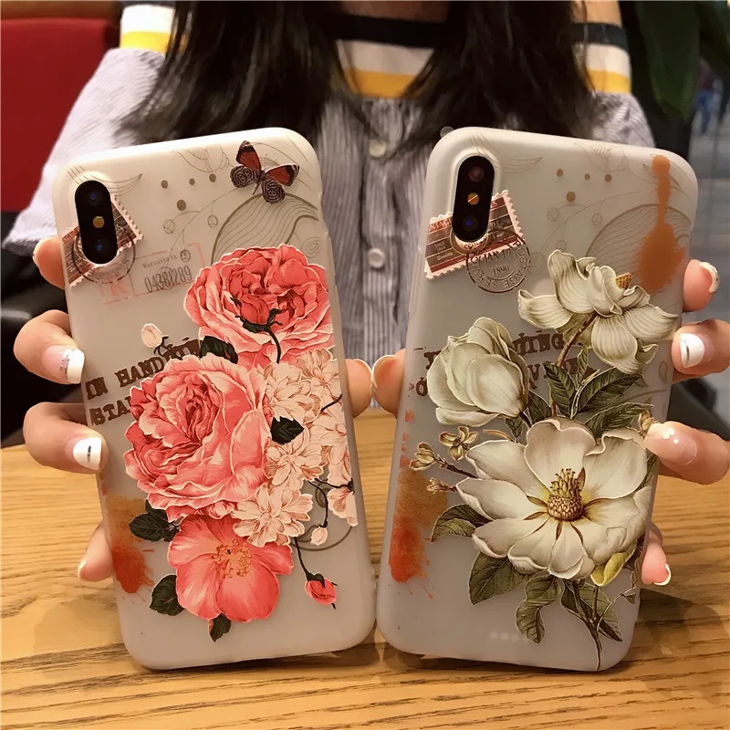Мягкий чехол для iphone X xs max xr 6 6s 7 8 Plus из ТПУ в Корейском стиле с рисунком свежих