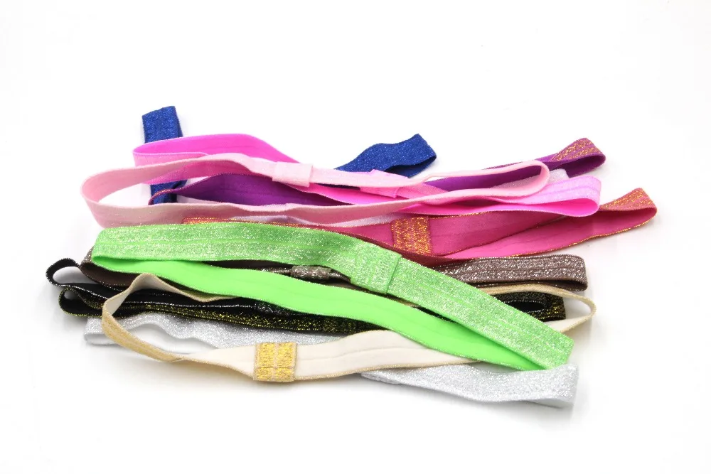 120 шт./лот блестящая оправа для маленьких девочек 5/8 &quot эластичная повязка на
