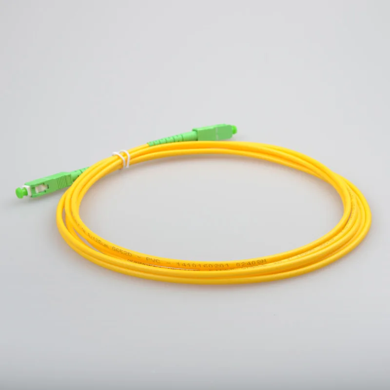 Оптоволоконный патч корд один режим SM Simplex SC/APC 9/125 ftth catv 3 m оптоволоконный джемпер