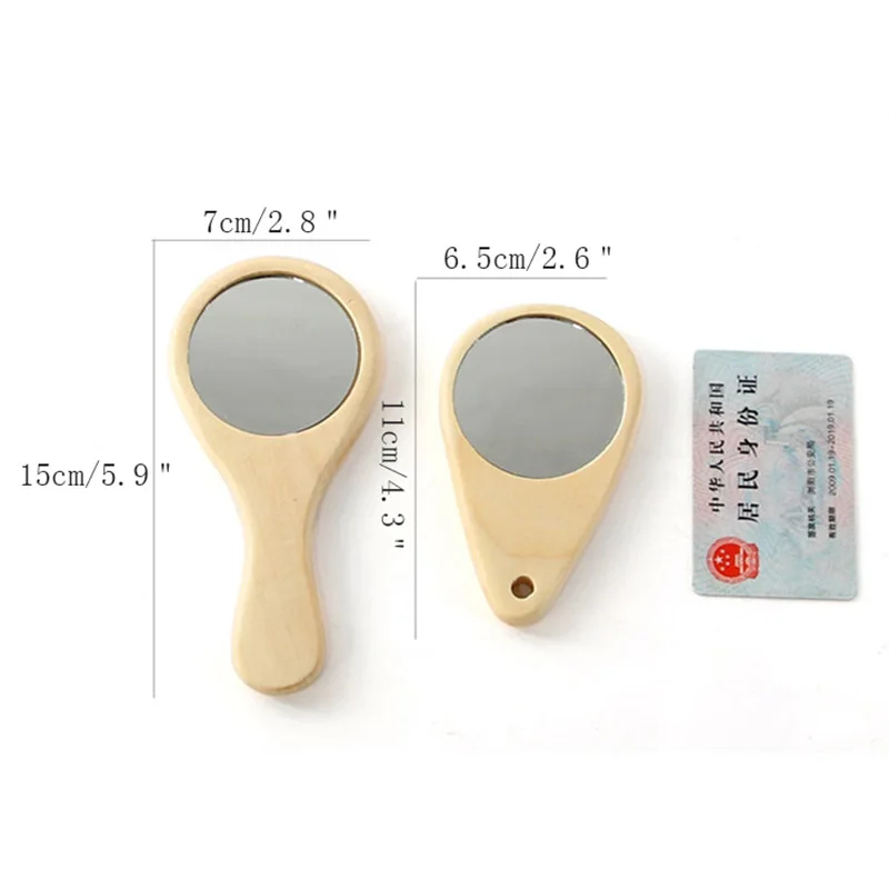 Креативное деревянное зеркало для макияжа украшения мини портативное принцессы