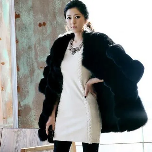 Fox fur coat high quality luxury overcoat | Женская одежда