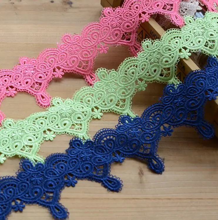 Лента кружевная с цветами ширина 7 см 2 м тканевая лента | Дом и сад