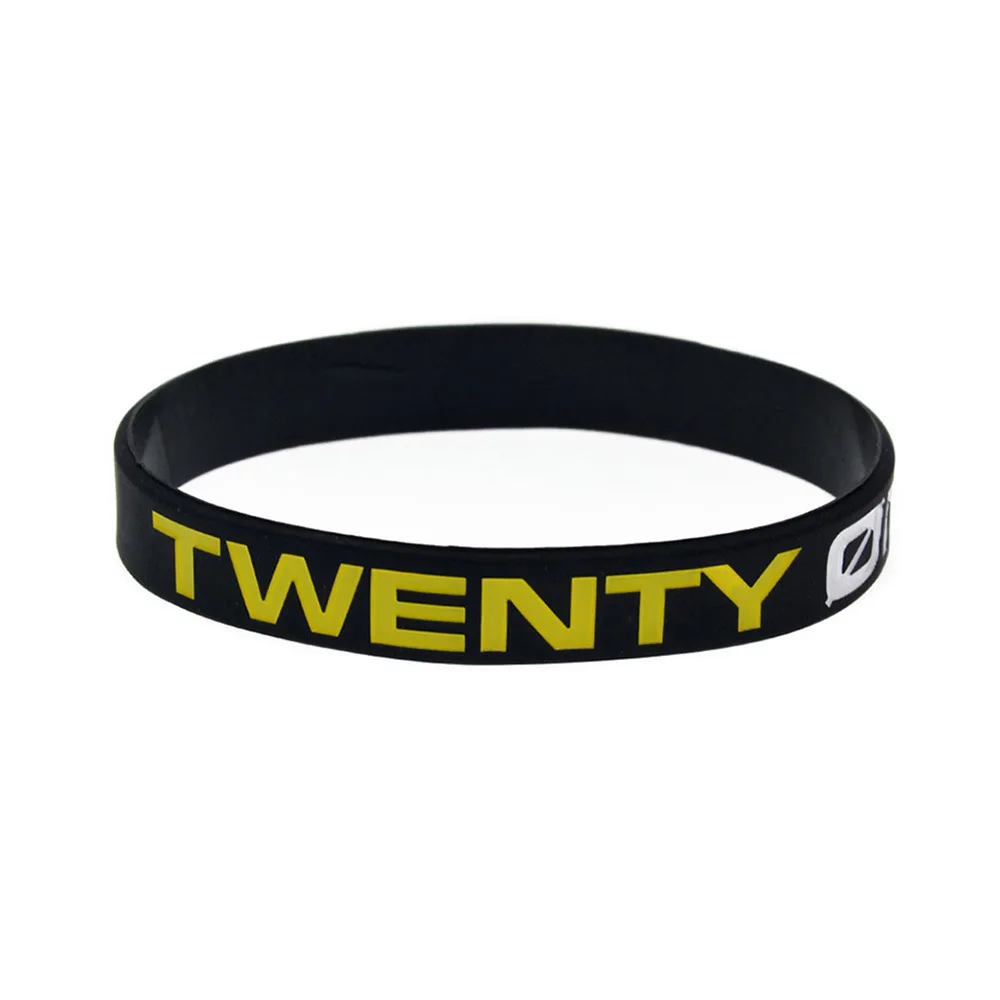 5 шт./лот рок группа Twenty One Pilots силиконовый резиновый браслет наручный 1 дюймов