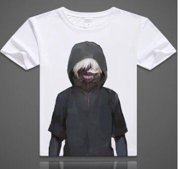 Горячий Токийский Гуль Kirishima Ayato Косплей Костюм Kaneki Ken футболка | Мужская одежда