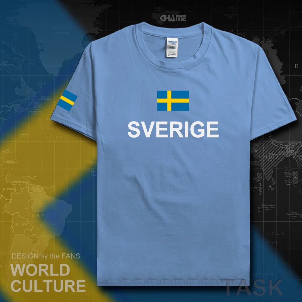Мужские футболки Sweden Sverige Шведский свитер 2017 трикотажные национальной команды