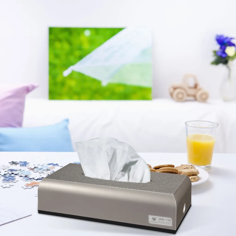 Counter Top Black Napkin Holder Leather Texture Rectangle Facial Tissue Paper Dispenser Toilet Storage Box Cover Tabletop | Дом и сад