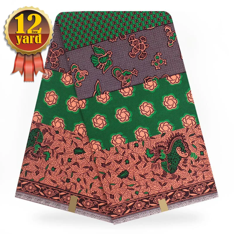 african hollandais real dutch super pure wax cotton high quality fabric brocade 12yard/lotYBG75 | Дом и сад