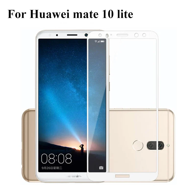 2 шт. ультратонкая защита для экрана закаленное стекло Huawei mate 10 lite полноэкранная |