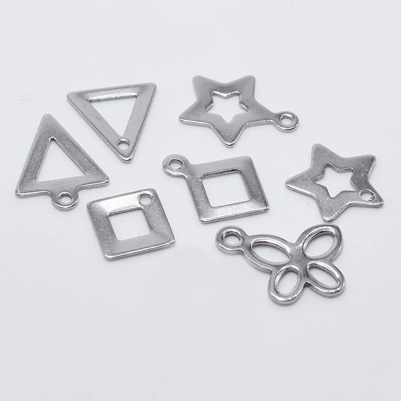 100 шт./лот треугольник из нержавеющей стали с отверстиями квадратная звезда
