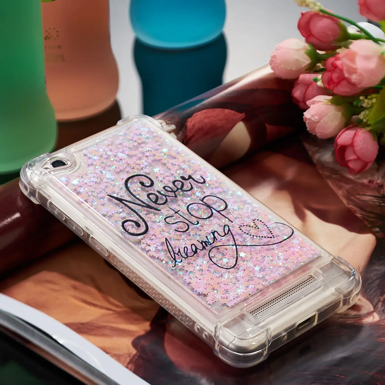 Силиконовый чехол для Xiaomi Redmi 4A A4 4 красный mi 4A динамичный, жидкий песок задняя крышка для Xao xiomi Red mi 4A телефон принципиально
