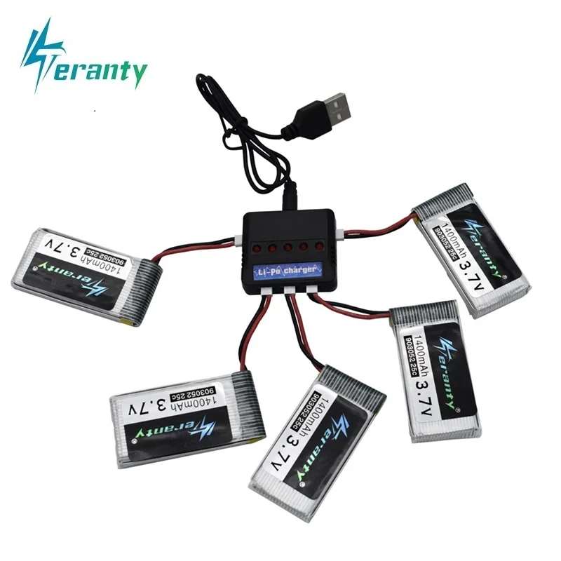 

1400mAh 3.7V Lipo Battery for Syma X5 X5C X5SW X5SC X5S X5SC-1 M18 H5P RC Quadcopter 1400mAh 903052 3.7V battery with charger