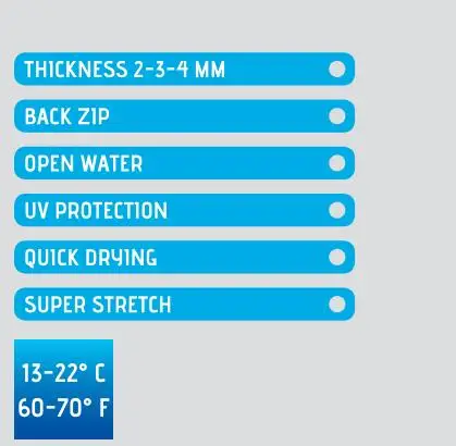 Cressi NEPTUNE Freedive гидрокостюм для плавания 2-3-4 мм с технологией MULTITHICKNESS