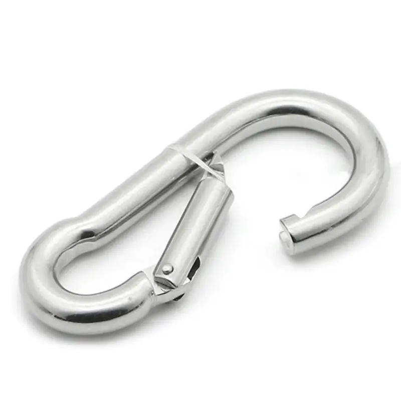 10 шт. 5x50 мм серебристый многофункциональный пружинный быстрый крюк застежка