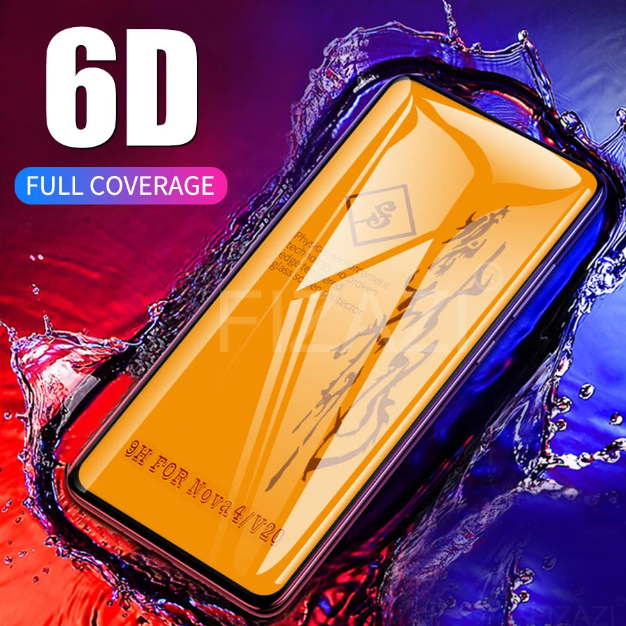 6D полное клеевое покрытие из закаленного стекла для huawei Honor View 20 10 9 Lite 8X 7X Magic 2 mate 20 P30 Lite Y9 защита экрана