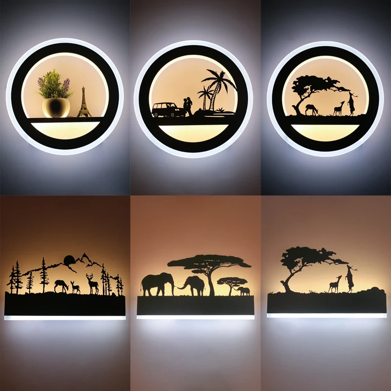 Современный Креативный светодиодный настенный светильник простая