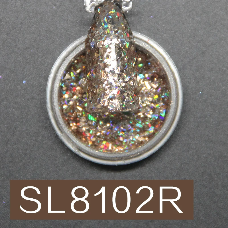 Huration Nail Art Holographic Mirror Nail Glitter Effect Chrome Powder 12 Color Gold Silver Sponge Stick DIY Decoration Tool Set - Цвет: SL8102R