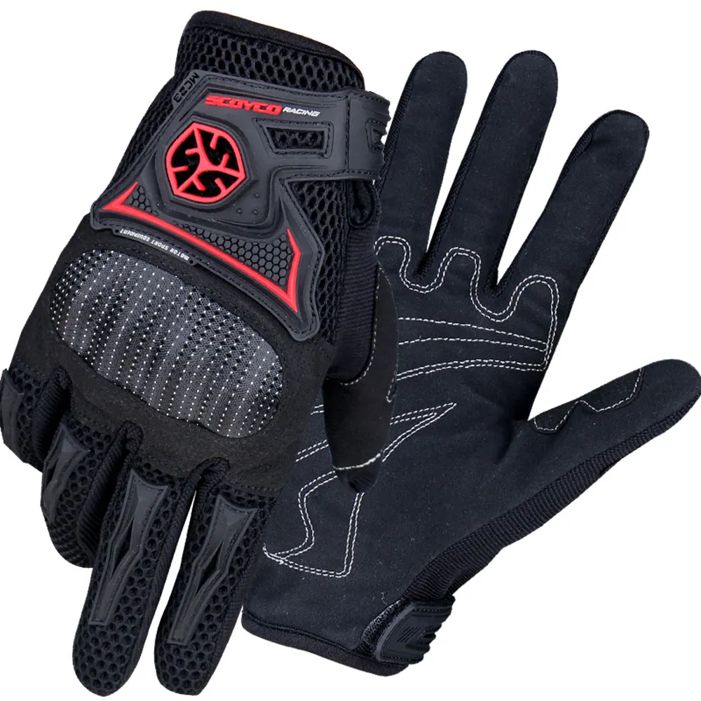 MC23 Black gloves Перчатки SCOYCO moto rcycle дышащие перчатки для грязного велосипеда Guantes de moto защитные перчатки для рук для moto rcycle - Цвет: MC23 Black gloves