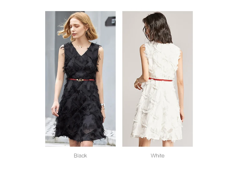 Vimly летнее подиумное платье трапециевидной формы с перьями Vestido элегантное сексуальное платье с v-образным вырезом без рукавов Мини платья знаменитостей Клубная одежда