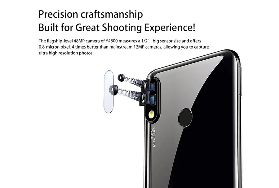 OUKITEL Y4800 6," FHD+ капля Android 9,0 Pie 6GB 128GB смартфон с отпечатком пальца 4G 4000mAh 9 V/2A Быстрая зарядка мобильный телефон